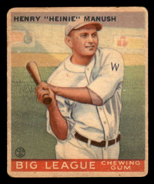 1933 Goudey #047 Heinie Manush Senators VG 533448