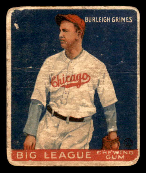 1933 Goudey #064 Burleigh Grimes Cubs PR-FR back damage 533456