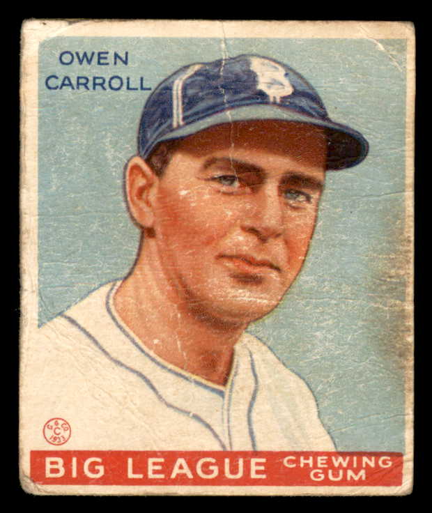 1933 Goudey #072 Owen Carroll Dodgers FR-GD 533458