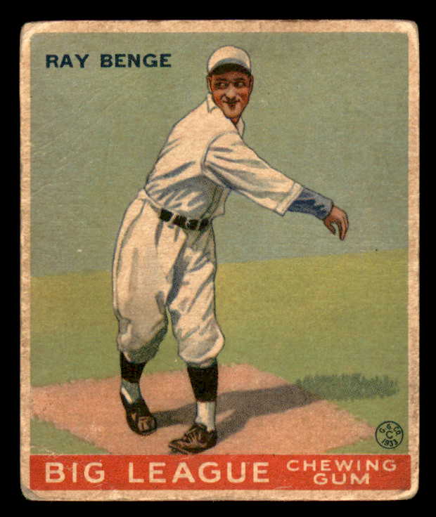 1933 Goudey #141 Ray Benge Dodgers GD/GD-VG 533472