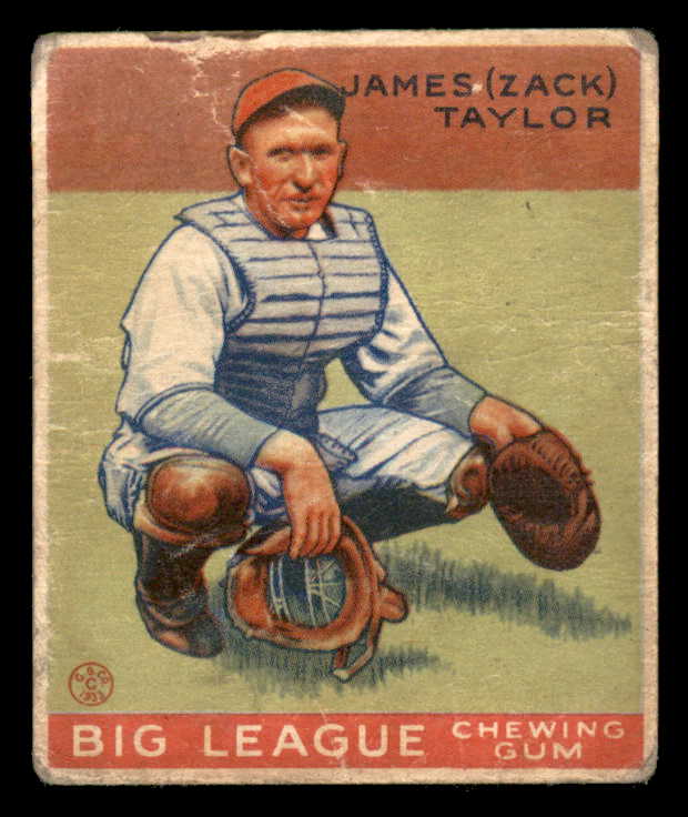 1933 Goudey #152 Zack Taylor Cubs FR-GD back damage 533476