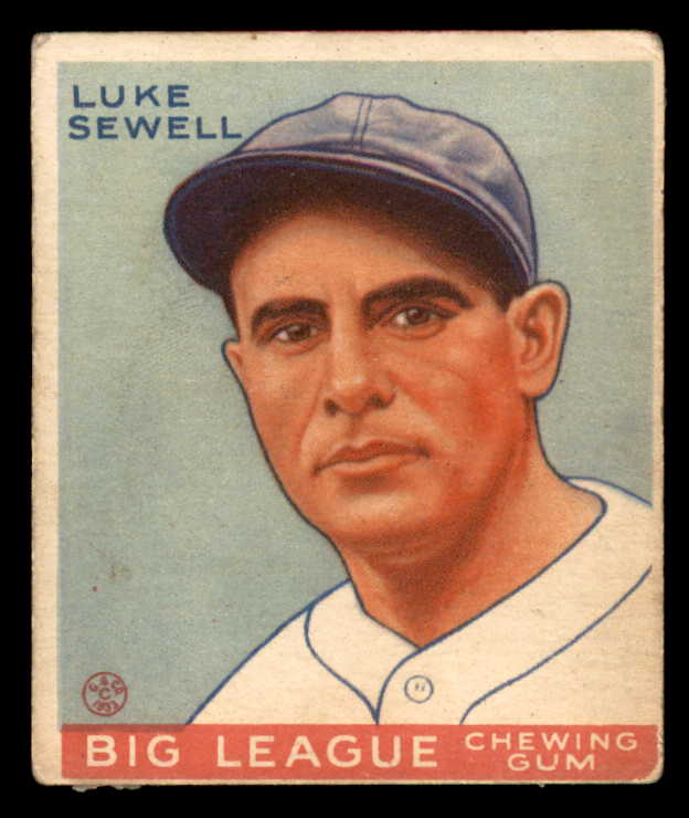 1933 Goudey #163 Luke Sewell Senators Good residue back 533480