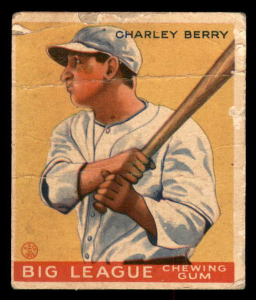1933 Goudey #184 Charlie Berry White Sox Fair back damage 533483