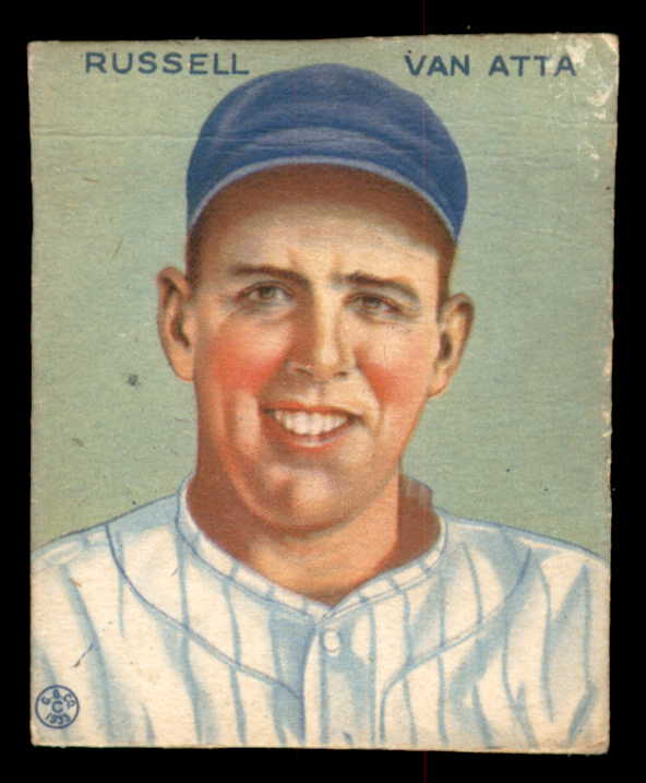 1933 Goudey #215 Russ Van Atta Yankees PR-FR trimmed 533493