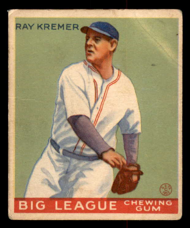 1933 Goudey #054 Ray Kremer Pirates GD-VG erasure 533497
