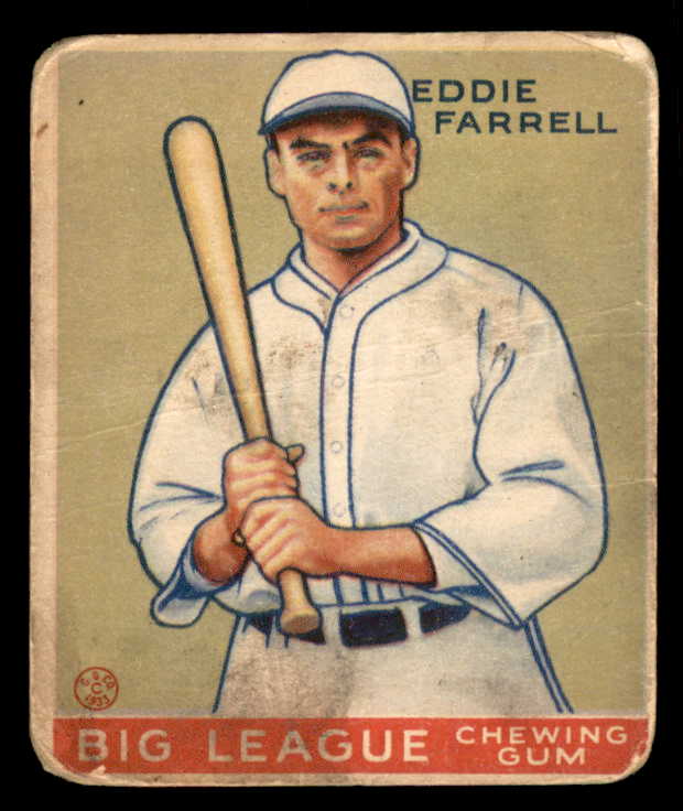 1933 Goudey #148 Eddie Farrell Yankees Good 533501