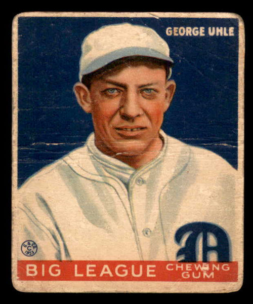 1933 Goudey #100 George Uhle Tigers FR-GD/GD 533507