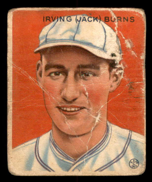 1933 Goudey #198 Jack Burns Browns PR-FR 533511