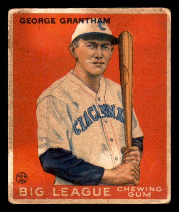 1933 Goudey #066 George Grantham Reds Good back damage 533515