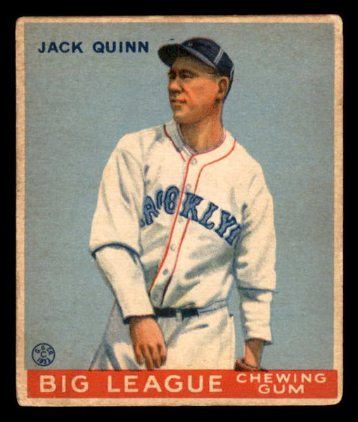 1933 Goudey #078 Jack Quinn Dodgers VG-EX 533516