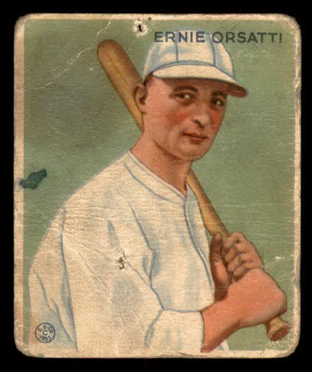 1933 Goudey #201 Ernie Orsatti Cardinals Fair pin hole 533519
