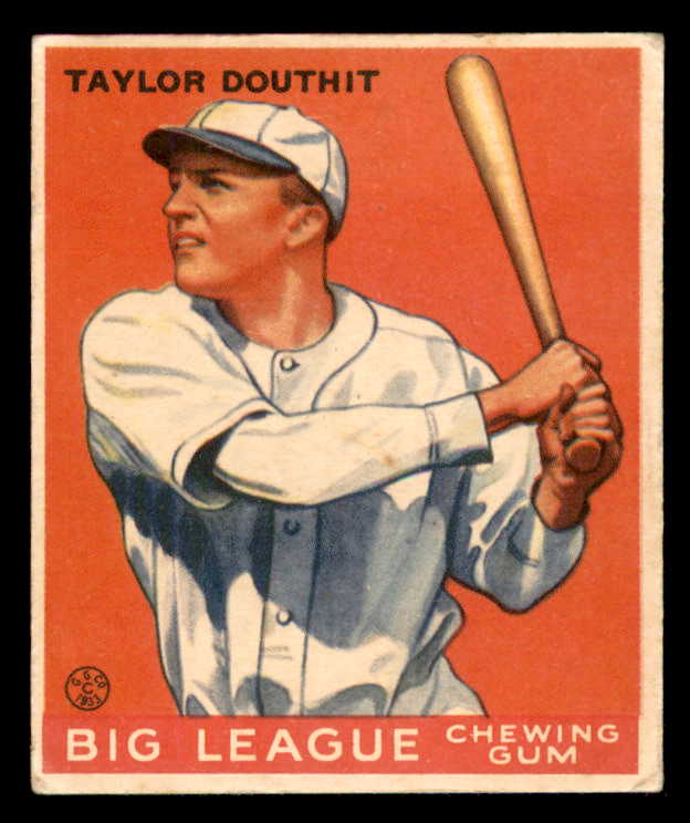 1933 Goudey #040 Taylor Douthit Reds GD-VG ink back 533520