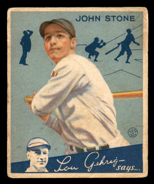 1934 Goudey #040 John Stone Senators GD-VG 533526