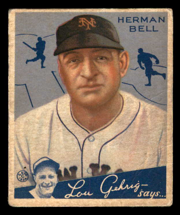 1934 Goudey #052 Herman Bell Giants Good 533528