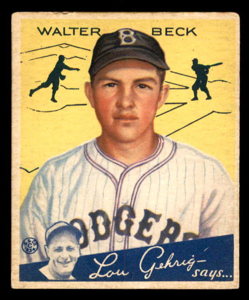 1934 Goudey #050 Walter Beck Dodgers VG 533536