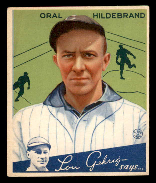 1934 Goudey #038 Oral Hildebrand Indians EX 533543