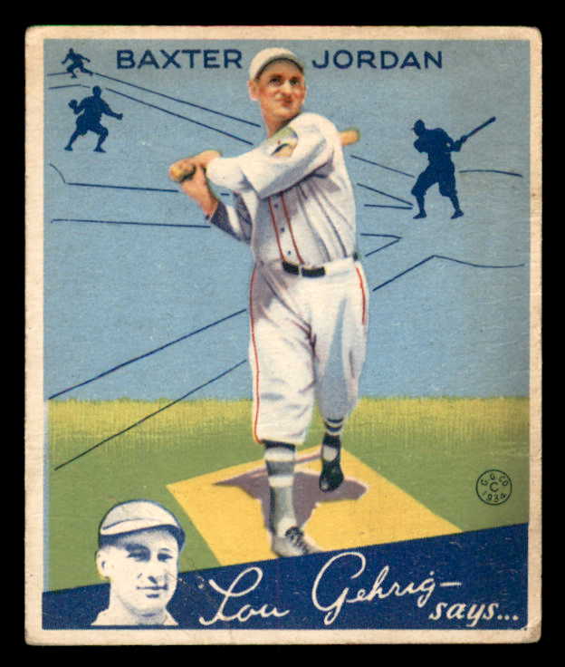 1934 Goudey #031 Baxter Jordan Braves VG 533545