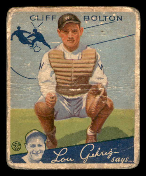 1934 Goudey #065 Cliff Bolton Senators Fair 533558