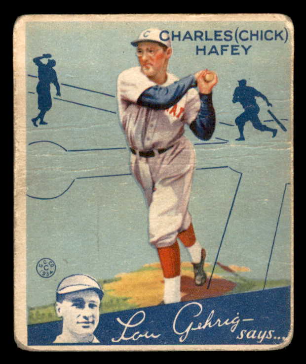 1934 Goudey #034 Chick Hafey Reds FR-GD 533559