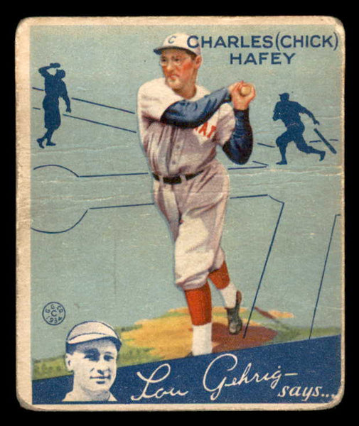 1934 Goudey #034 Chick Hafey Reds FR-GD 533559