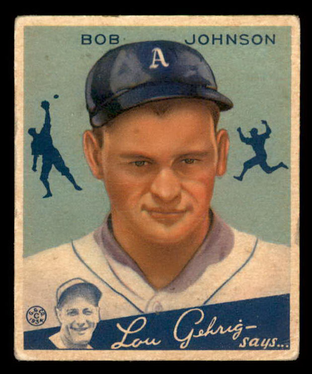 1934 Goudey #068 Bob Johnson A's VG/VG-EX 533561
