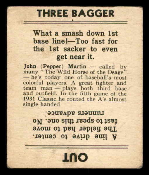 1936 Goudey Pepper Martin Cardinals GD-VG 533572