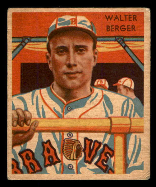 1934-36 Diamond Stars #025 Walter Berger Braves VG 533587
