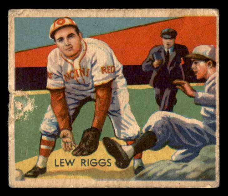 1934-36 Diamond Stars #096 Lew Riggs Reds FR-GD tear 533600
