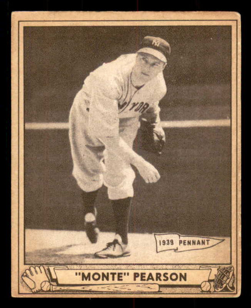 1940 Play Ball #005 Monte Pearson Yankees VG-EX/EX 533622