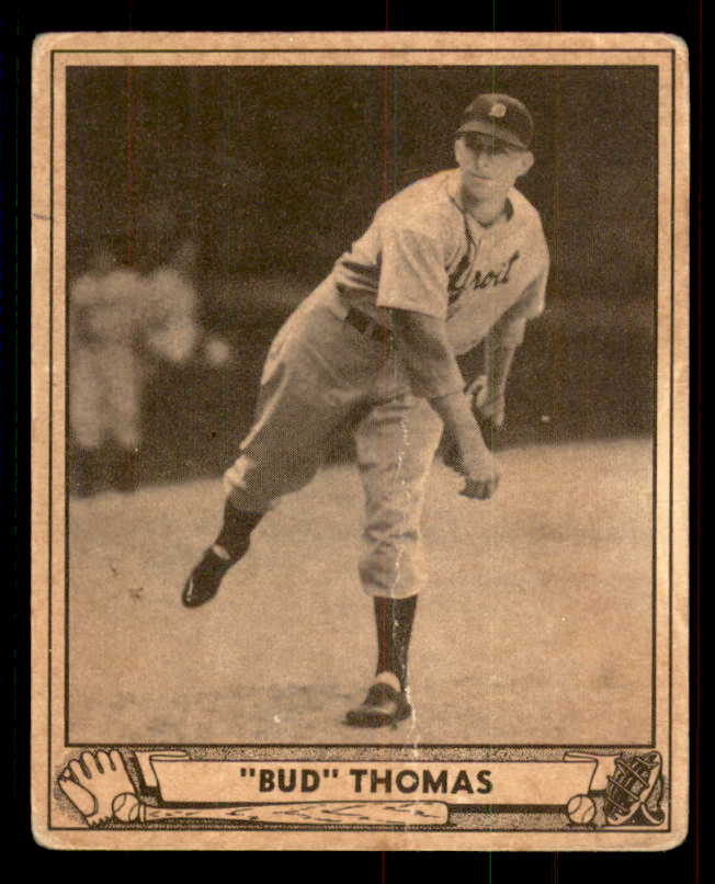 1940 Play Ball #042 Bud Thomas Tigers Good 533640