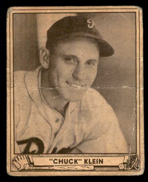 1940 Play Ball #102 Chuck Klein Phillies Low Grade 533673