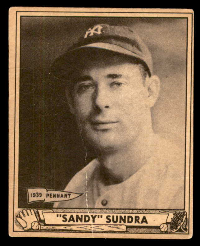 1940 Play Ball #122 Steve Sundra Yankees Good 533679