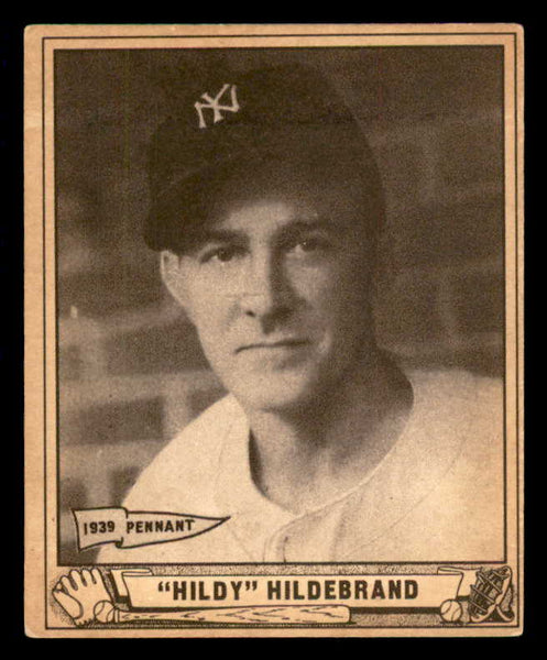 1940 Play Ball #123 Oral Hildebrand Yankees VG-EX 533680