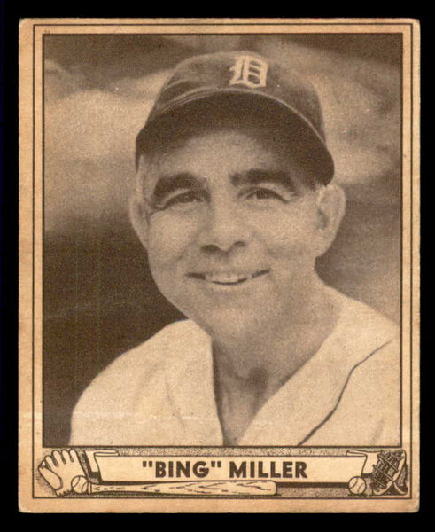 1940 Play Ball #137 Bing Miller Tigers VG 533687