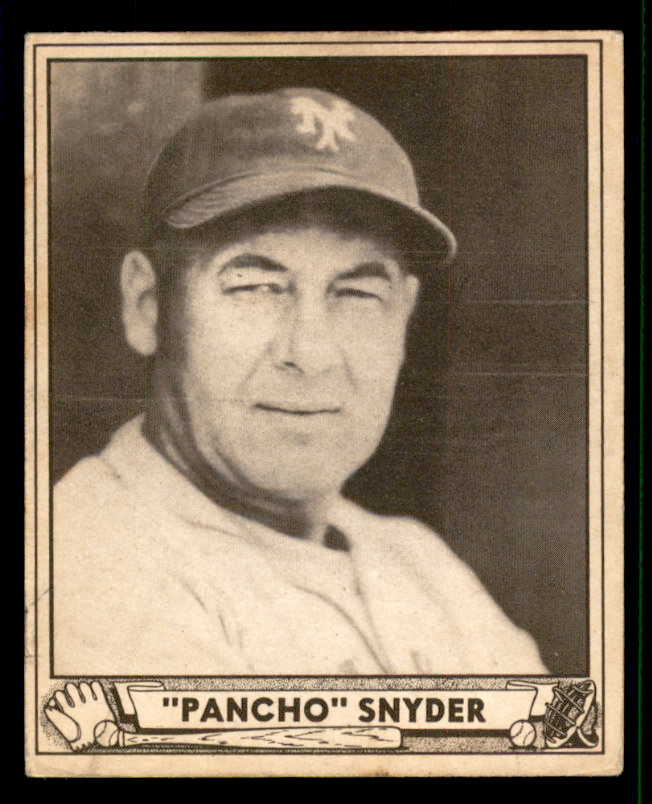 1940 Play Ball #159 Pancho Snyder Giants VG-EX 533700