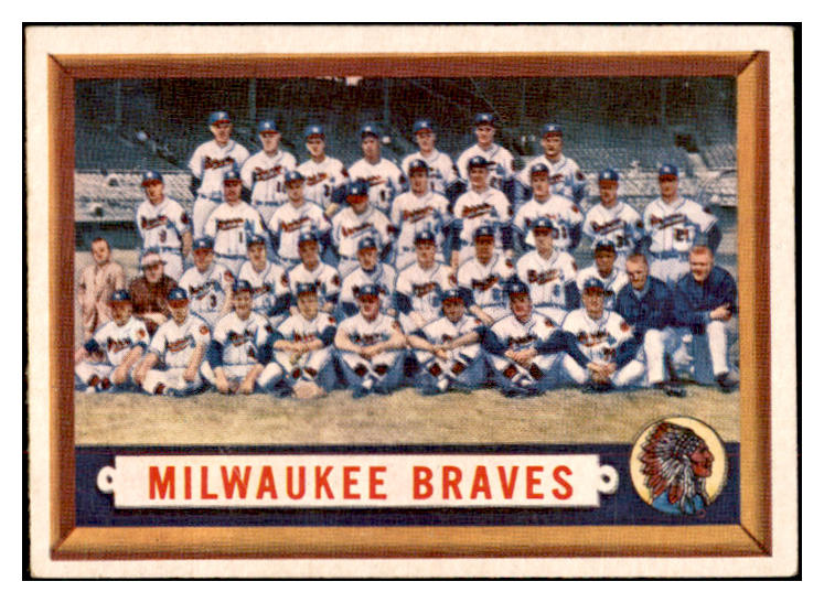 1957 Topps Baseball #114 Milwaukee Braves Team EX-MT 533767