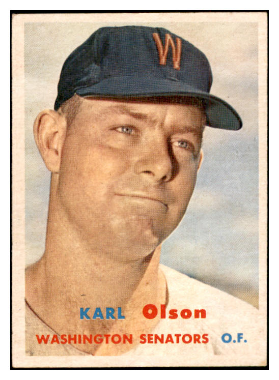 1957 Topps Baseball #153 Karl Olson Senators EX-MT 533770