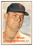1957 Topps Baseball #153 Karl Olson Senators EX-MT 533770