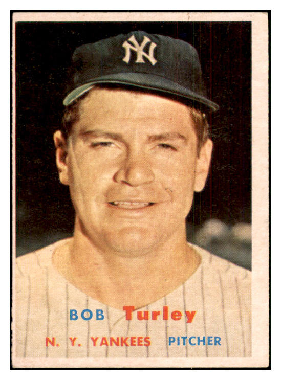 1957 Topps Baseball #264 Bob Turley Yankees EX 533783
