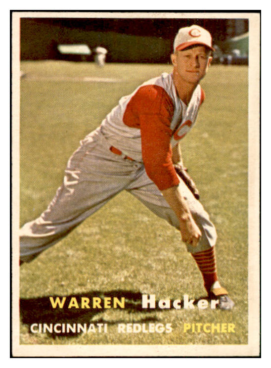 1957 Topps Baseball #370 Warren Hacker Reds EX-MT 533788