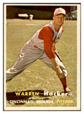 1957 Topps Baseball #370 Warren Hacker Reds EX-MT 533788