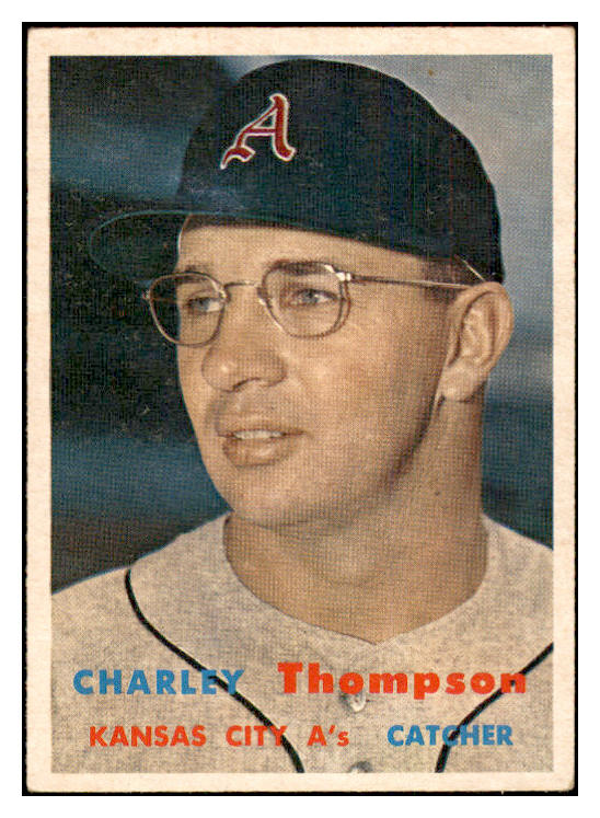 1957 Topps Baseball #142 Charley Thompson A's EX-MT 533791
