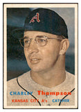1957 Topps Baseball #142 Charley Thompson A's EX-MT 533791