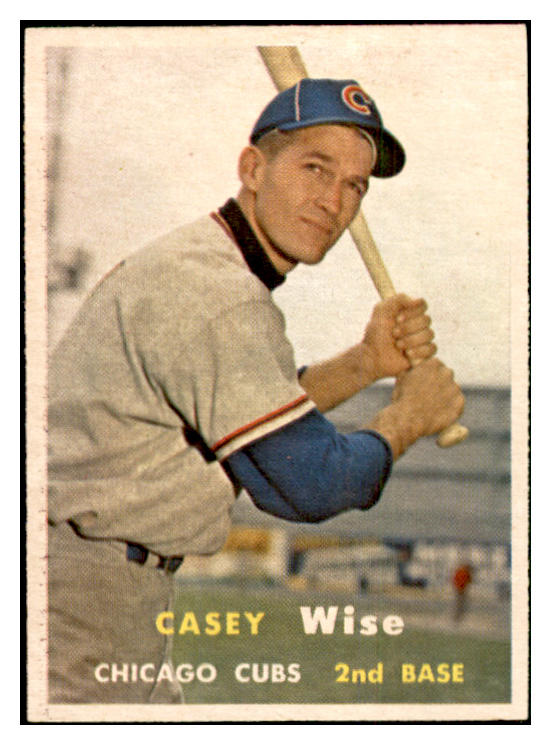 1957 Topps Baseball #396 Casey Wise Cubs EX-MT 533797