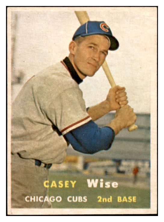 1957 Topps Baseball #396 Casey Wise Cubs EX-MT 533798