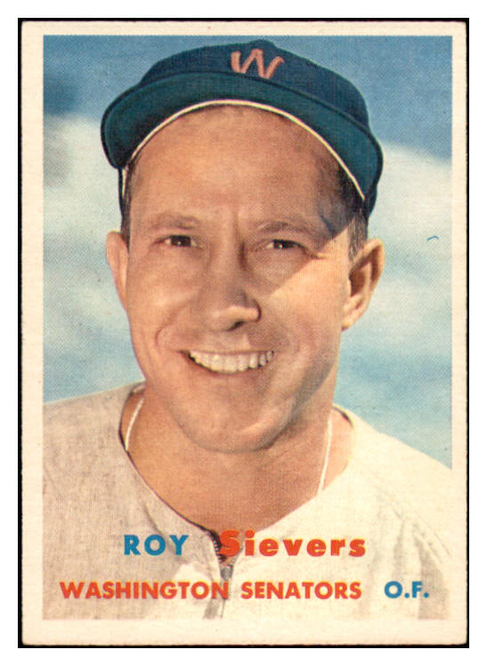 1957 Topps Baseball #089 Roy Sievers Senators EX-MT 533799