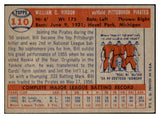 1957 Topps Baseball #110 Bill Virdon Pirates EX-MT 533800
