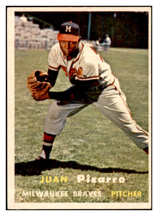 1957 Topps Baseball #383 Juan Pizarro Braves EX-MT 533802