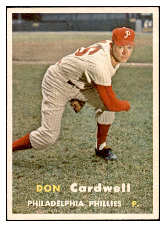 1957 Topps Baseball #374 Don Cardwell Phillies EX-MT 533805