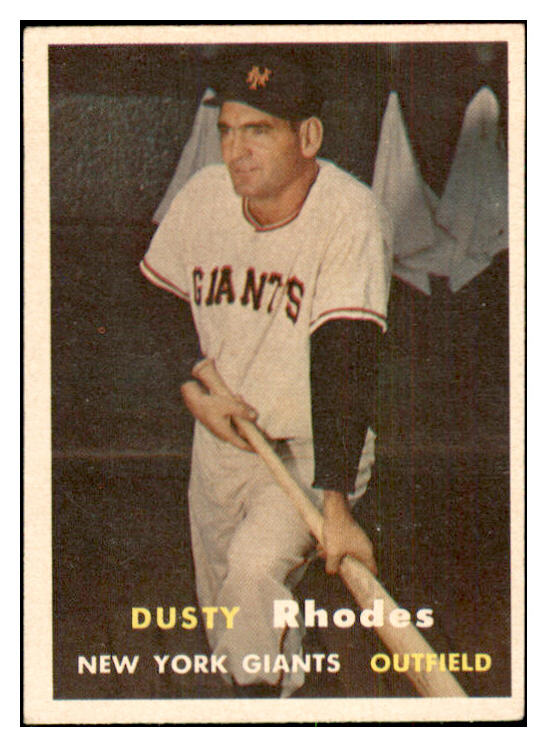 1957 Topps Baseball #061 Dusty Rhodes Giants EX-MT 533810